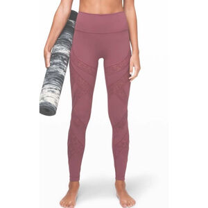 LULULEMON WUNDER UNDER HIGH RISE FLOCKED MESH 28”LEGGING PLUMFUL COLOR SIZE 6